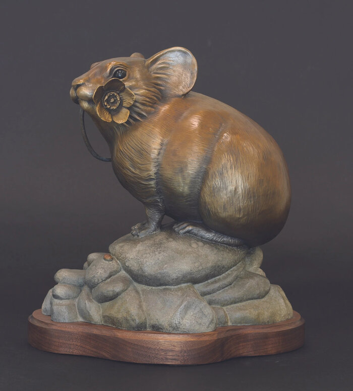 "Pika Picnic" by Pandy Kiplinger, accepted work in the WAOW 54th National Exhibition, Dreamweavers