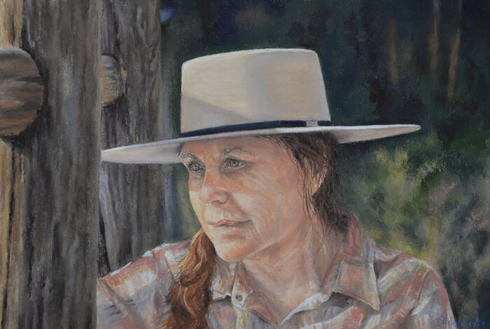 "Looking Back" by Debbie Hughbanks, accepted work in the WAOW 54th National Exhibition, Dreamweavers