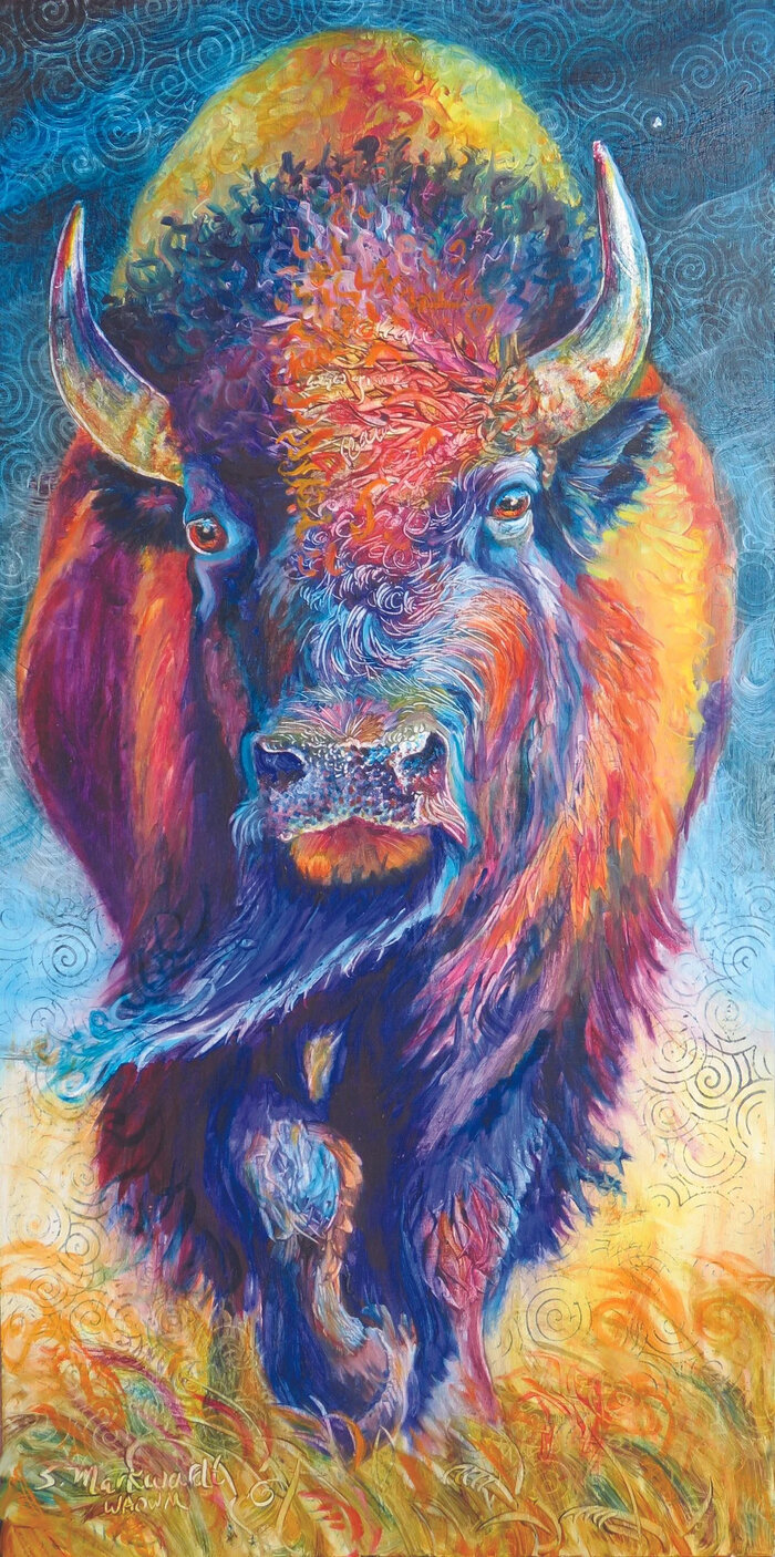 "Dreams of Thunder" by Sharon Markwardt, Oil, accepted work in the WAOW 54th National Exhibition, Dreamweavers