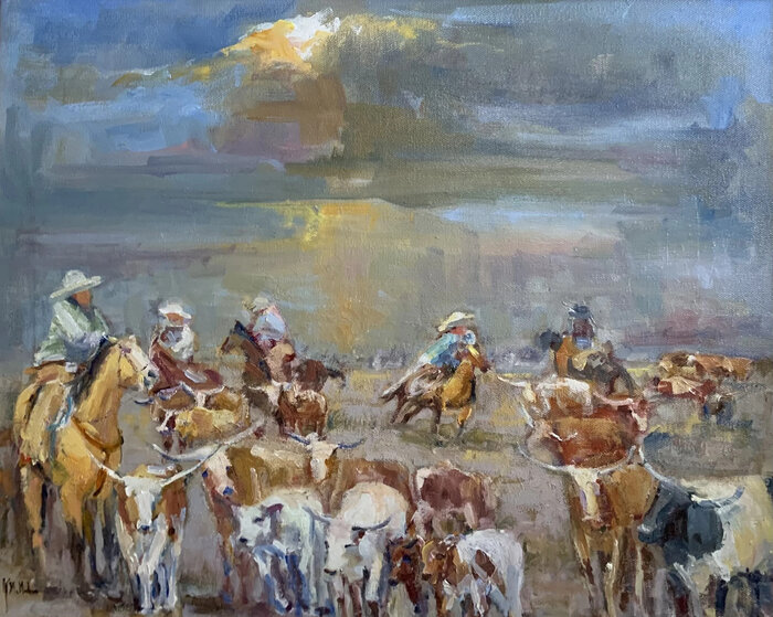 "Approaching Storm" by Kathryn McMahon, accepted work in the WAOW 54th National Exhibition, Dreamweavers