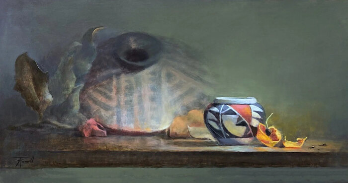 Artwork by Mary Russell, accepted work in the WAOW 54th National Exhibition, Dreamweavers