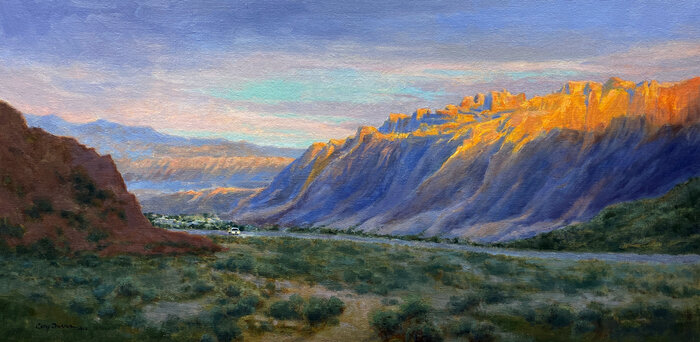"Last Light in Moab Valley" by Turner, accepted work in the WAOW 54th National Exhibition, Dreamweavers