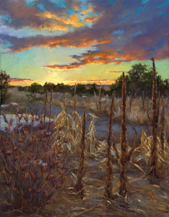 "Late Winters Evening" by Deborah Allison, accepted work in the WAOW 55th National Exhibition, Homeland