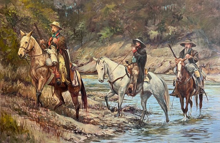 "Rough Riders" by Liz Bonham, accepted work in the WAOW 55th National Exhibition, Homeland