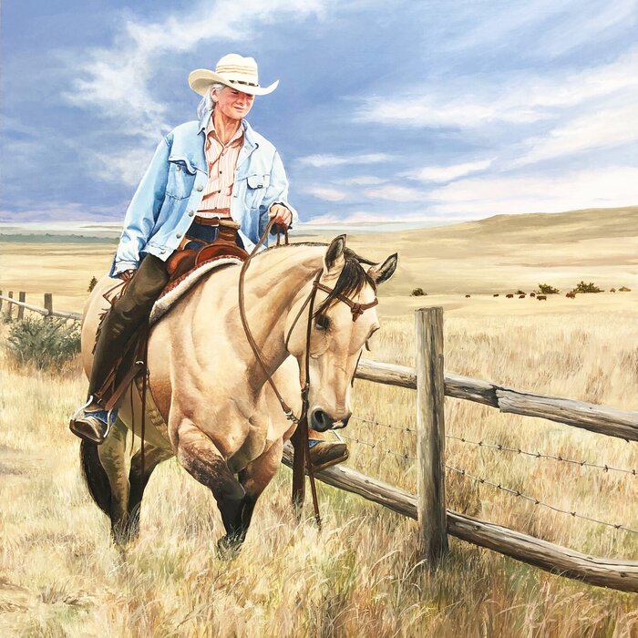 "Checking the Fence Line" by Laara Cassells, accepted work in the WAOW 55th National Exhibition, Homeland