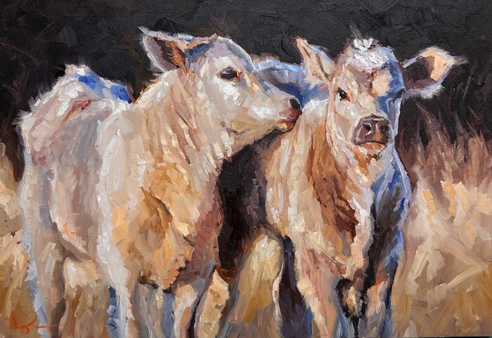 "Bonnie and Clyde" by Audrey Caylor, accepted work in the WAOW 55th National Exhibition, Homeland