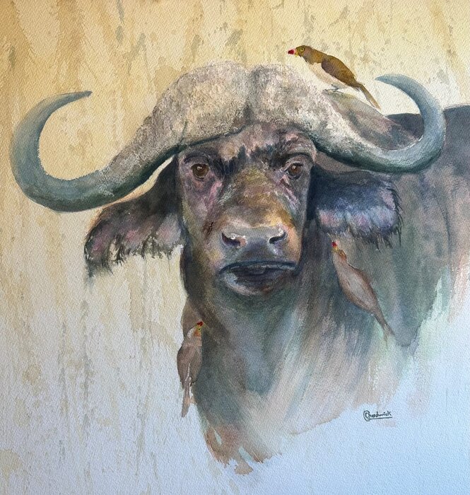 "Clean Up Crew" by Gloria Chadwick, accepted work in the WAOW 55th National Exhibition, Homeland