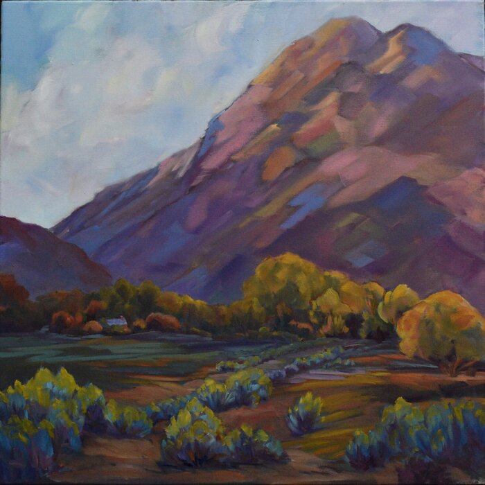"Alpen Glow in the High Desert" by Lori Cusick, accepted work in the WAOW 55th National Exhibition, Homeland
