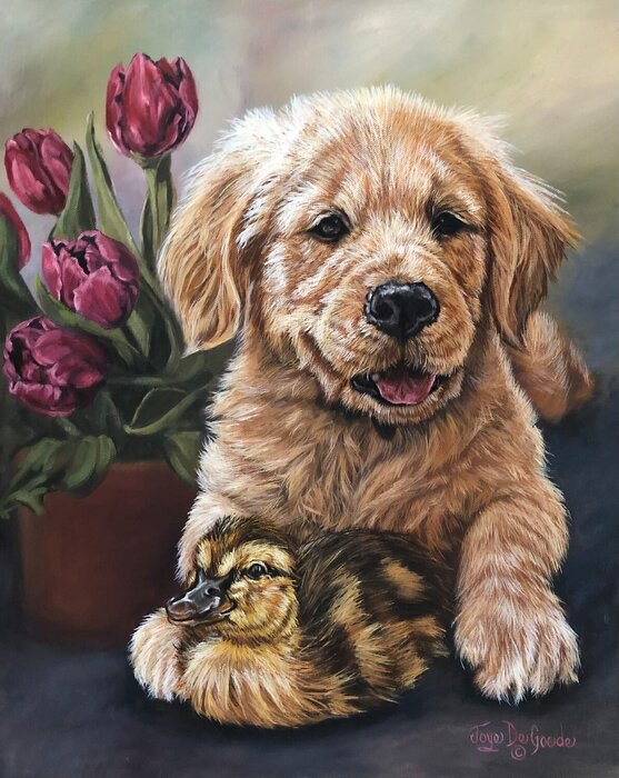 "Bloomin Friends" by Joye DeGoede, accepted work in the WAOW 55th National Exhibition, Homeland