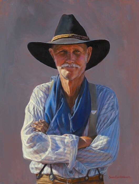 "He's a Mule Man" by Susan Eyer-Anderson, Award of Merit Best Figurative, accepted work in the WAOW 55th National Exhibition, Homeland