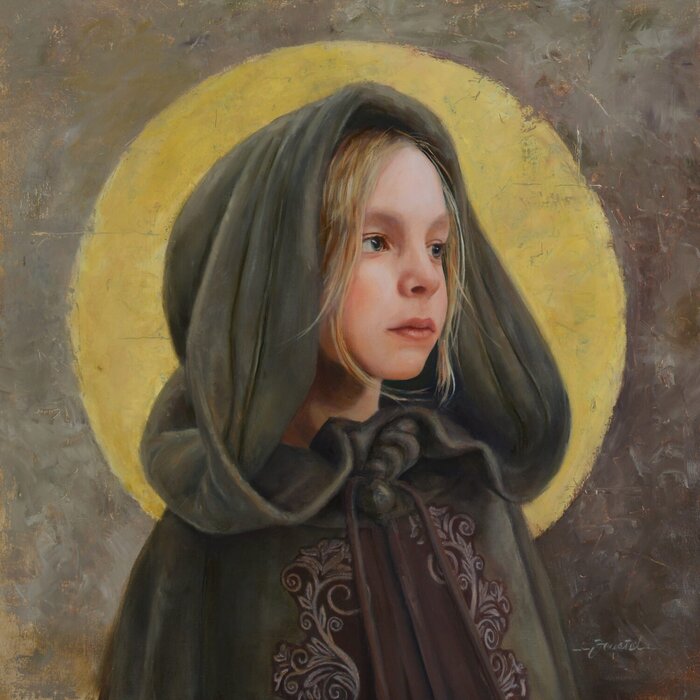 "Through the Eyes of a Child" by Cynthia Feustel, 1st Place, 2D, accepted work in the WAOW 55th National Exhibition, Homeland
