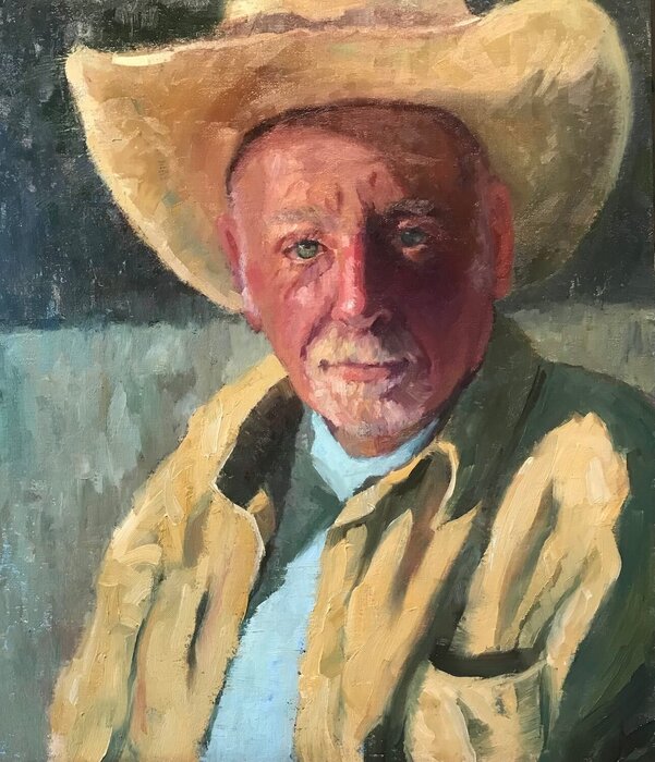 "Gentleman from Terlingua" by Mary Frankel, accepted work in the WAOW 55th National Exhibition, Homeland