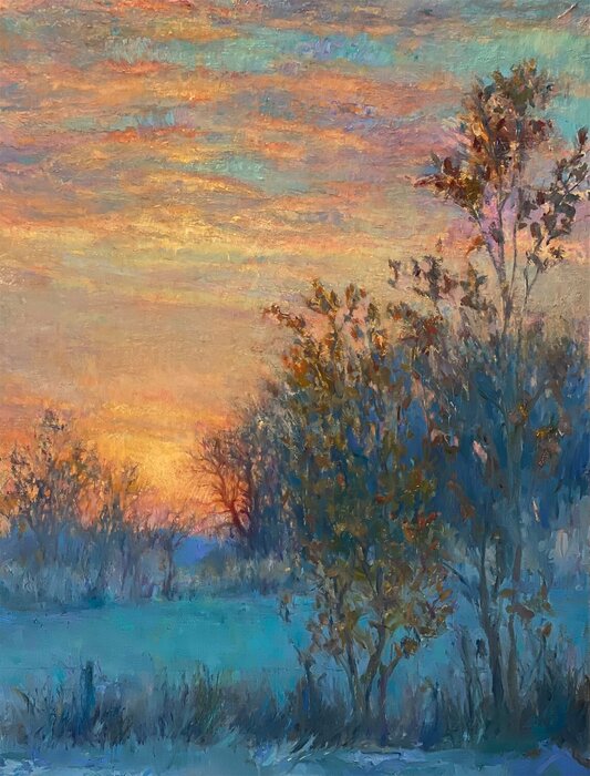 "Winters Rise" by Karen Ann Hitt, accepted work in the WAOW 55th National Exhibition, Homeland