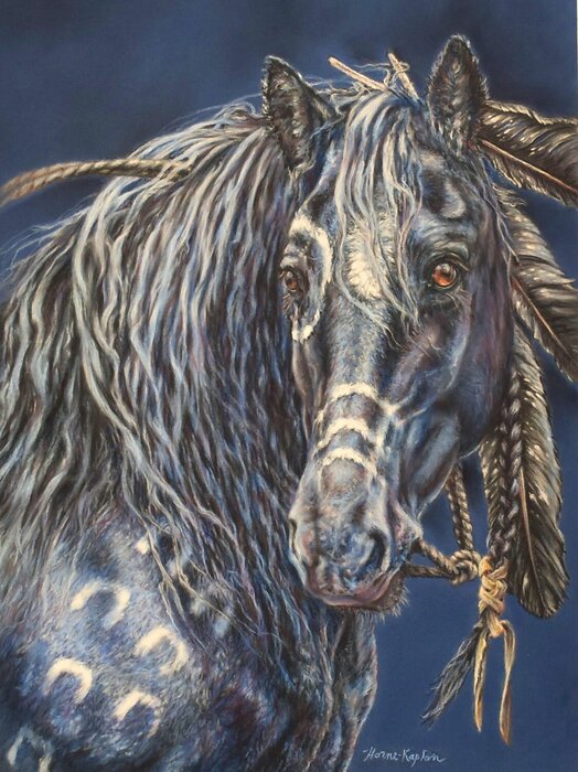 "Midnight Sentinel" by Denise Horne-Kaplan, accepted work in the WAOW 55th National Exhibition, Homeland