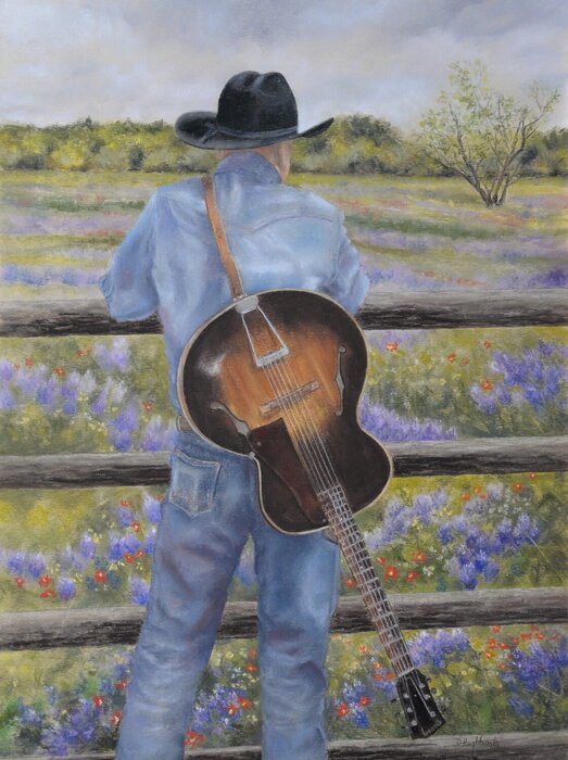 "Texas Troubadour" by Debbie Hughbanks, accepted work in the WAOW 55th National Exhibition, Homeland