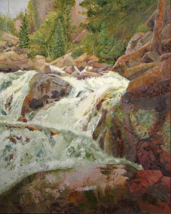 "Rushing Water" by Jennifer Hunter, accepted work in the WAOW 55th National Exhibition, Homeland