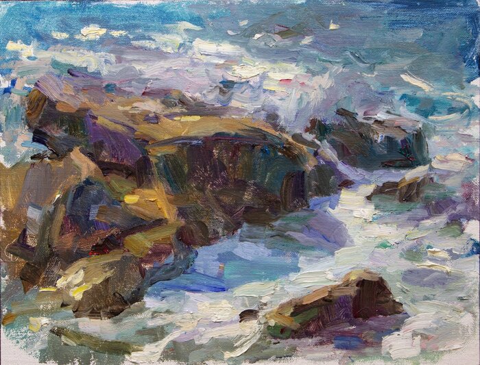 "Billowing Surge" by Rose Irelan, FAC Magazine Award, accepted work in the WAOW 55th National Exhibition, Homeland