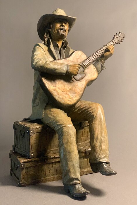 "Singing Cowboy" by Heather Kaiser, accepted work in the WAOW 55th National Exhibition, Homeland