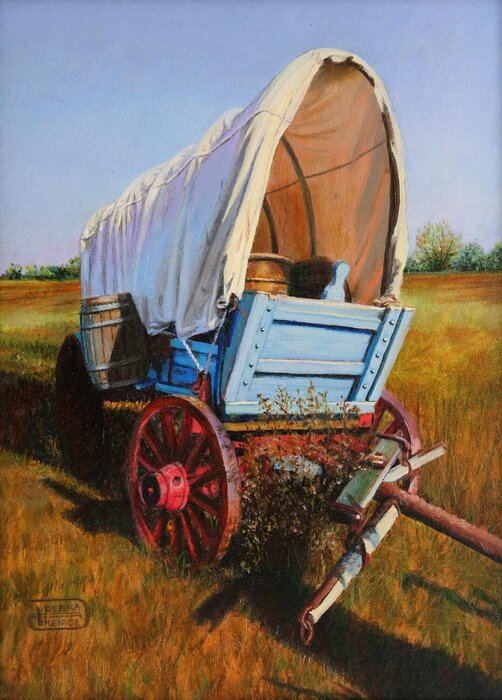 "Prairie Schooner" by Debra Keirce, accepted work in the WAOW 55th National Exhibition, Homeland