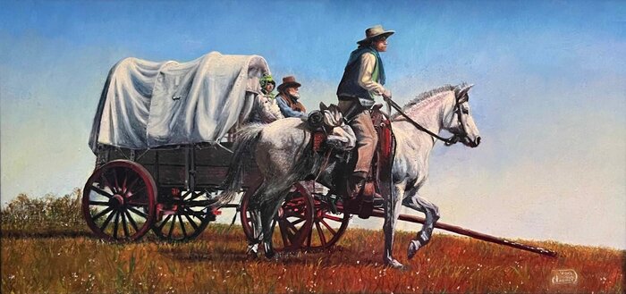 "Ready to Go" by Debra Keirce, accepted work in the WAOW 55th National Exhibition, Homeland