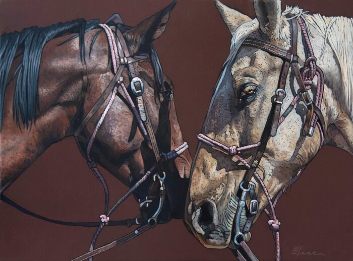 "Then She Said..." by Elise Mahaffie, 2nd Place, 2D, accepted work in the WAOW 55th National Exhibition, Homeland