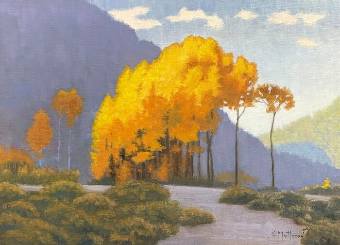 "Barlow Creek Color" by Susan Matteson, accepted work in the WAOW 55th National Exhibition, Homeland