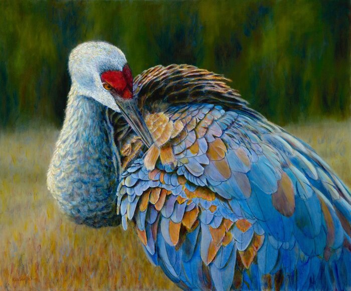 "Old and New, Orange and Blue" by Kim Middleton, accepted work in the WAOW 55th National Exhibition, Homeland