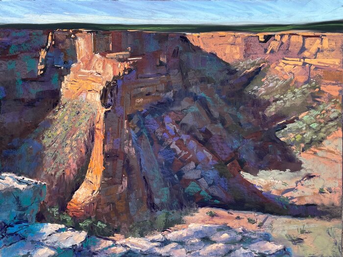 "Ancient Footings" by Laura E. Pollak, Morgan Award of Excellence, accepted work in the WAOW 55th National Exhibition, Homeland