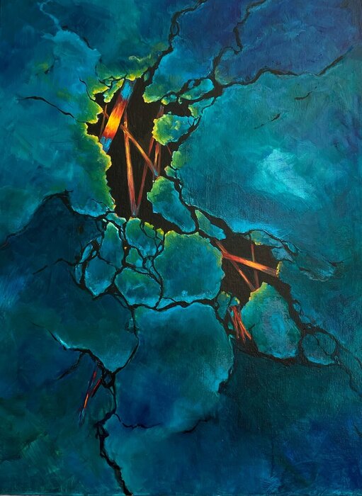 "Darker Secrets" by Laura Pollak, accepted work in the WAOW 55th National Exhibition, Homeland