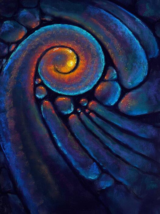 "Spiral Glow" by Laura Pollak, accepted work in the WAOW 55th National Exhibition, Homeland