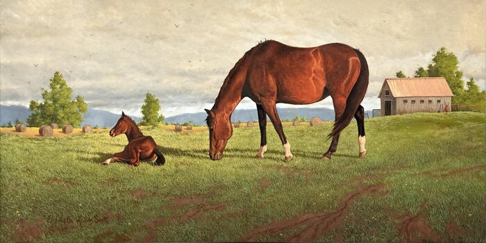 "Mama's Shadow" by Elizabeth Lewis Scott, accepted work in the WAOW 55th National Exhibition, Homeland