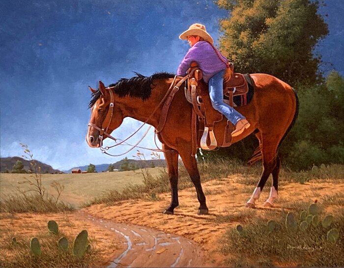"The Baby Sitter" by Elizabeth Scott, accepted work in the WAOW 55th National Exhibition, Homeland