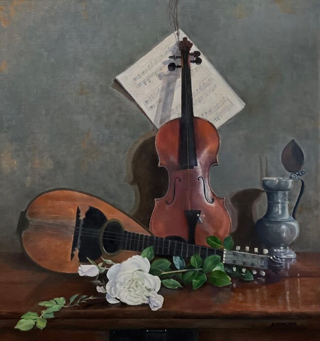 "White Rose" by Naomi Shachar, accepted work in the WAOW 55th National Exhibition, Homeland