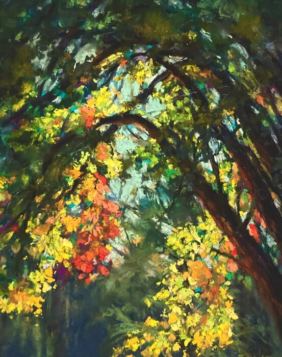 "SOLD Stained Glass Forest" by Jude Tolar, accepted work in the WAOW 55th National Exhibition, Homeland