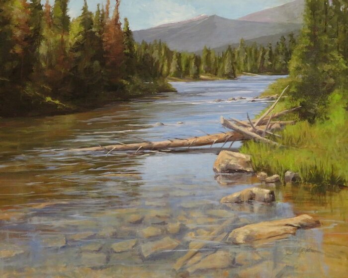 "Blue on the Blue" by Ginger Whellock, accepted work in the WAOW 55th National Exhibition, Homeland