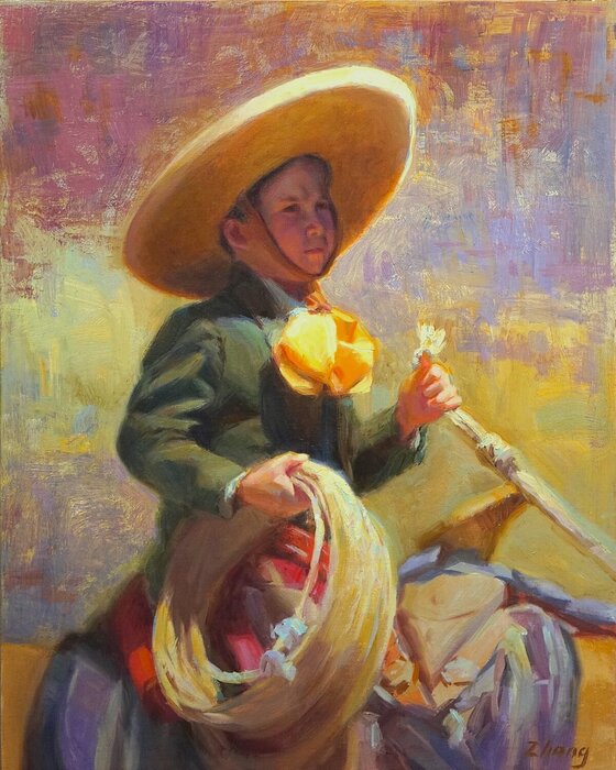 "Young Master" by Wei Zhang, accepted work in the WAOW 55th National Exhibition, Homeland
