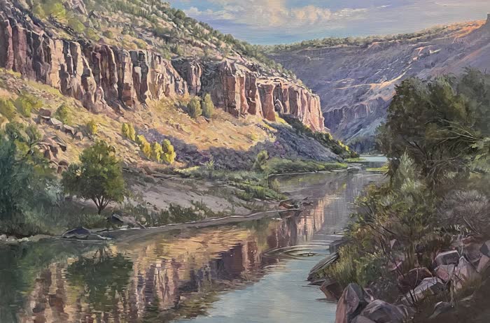 Floating Down the Rio Grande by Liz Bonham, Oil, accepted work in the WAOW 56th National Exhibition, Limitless