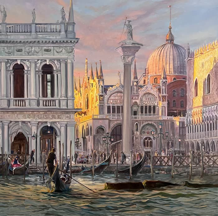 Venice Evening by Liz Bonham, Oil, accepted work in the WAOW 56th National Exhibition, Limitless