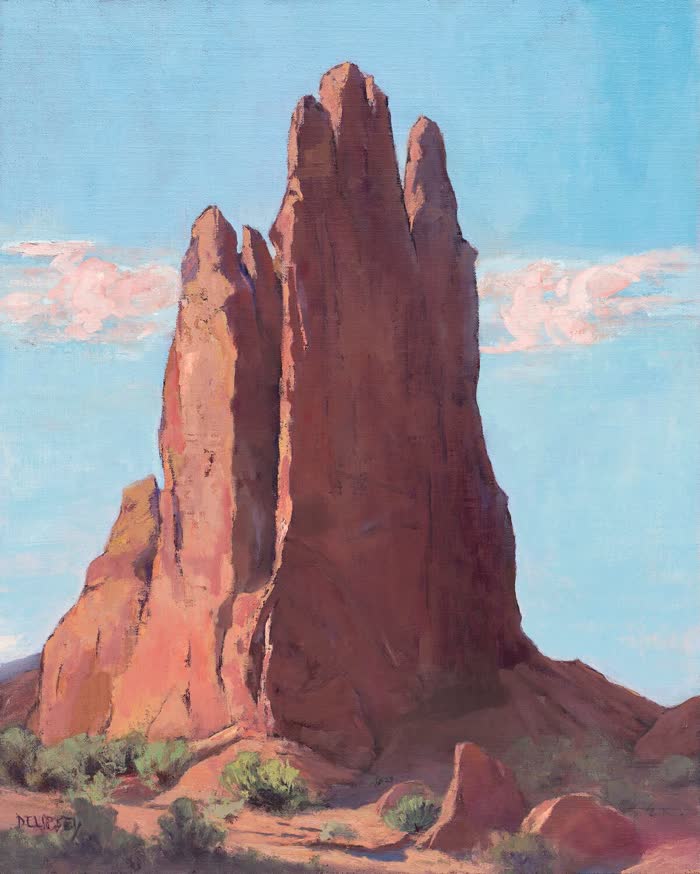 Steep and Lofty Cliffs by Jan Delipsey, Oil, accepted work in the WAOW 56th National Exhibition, Limitless
