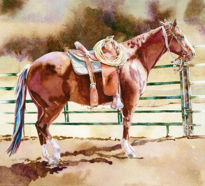 Noon Break by Kathy Harder, Watercolor, accepted work in the WAOW 56th National Exhibition, Limitless