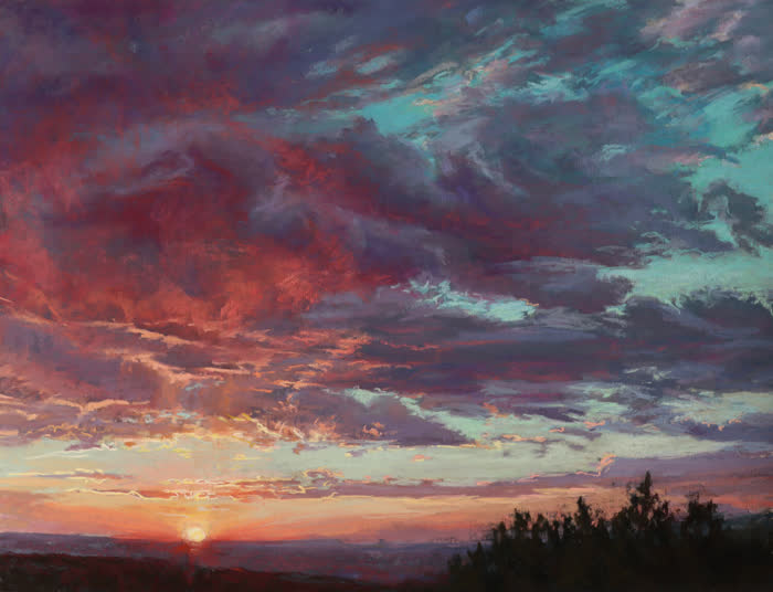 An Atmospheric Aria by Katherine Irish, Pastel, accepted work in the WAOW 56th National Exhibition, Limitless