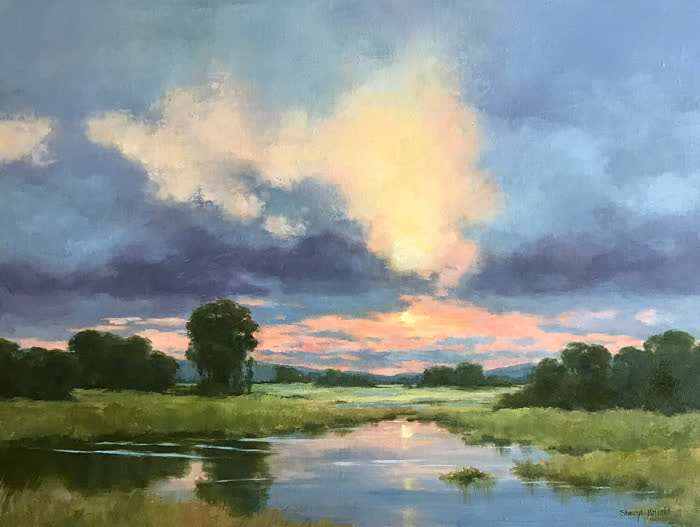 Summer Sunset by Sheryl Knight, Oil, accepted work in the WAOW 56th National Exhibition, Limitless