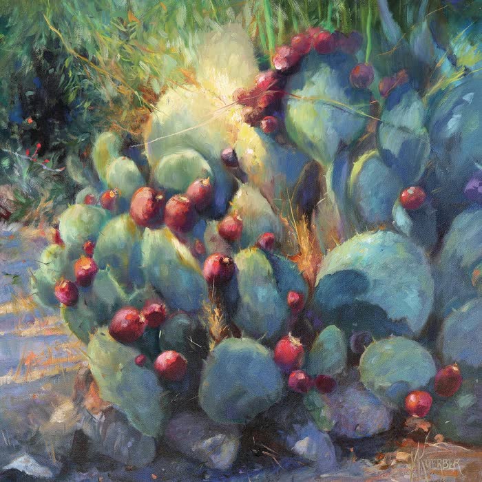 Cactus Revelry by Nora Koerber, Oil, accepted work in the WAOW 56th National Exhibition, Limitless