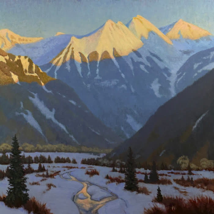 Telluride Eventide by Susan Hediger Matteson, Oil, accepted work in the WAOW 56th National Exhibition, Limitless