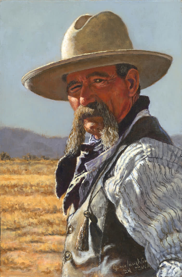 The Mustache by Lisa McLoughlin, Acrylic, accepted work in the WAOW 56th National Exhibition, Limitless