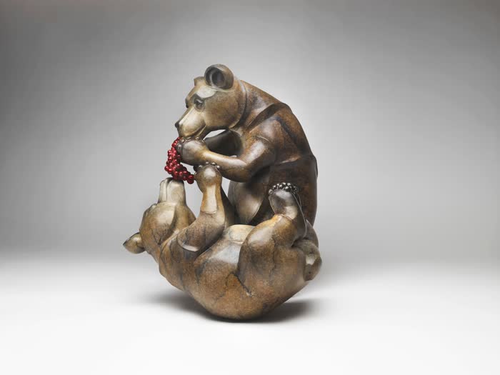 Beary Sharing by Pokey Park, Sculpture, accepted work in the WAOW 56th National Exhibition, Limitless
