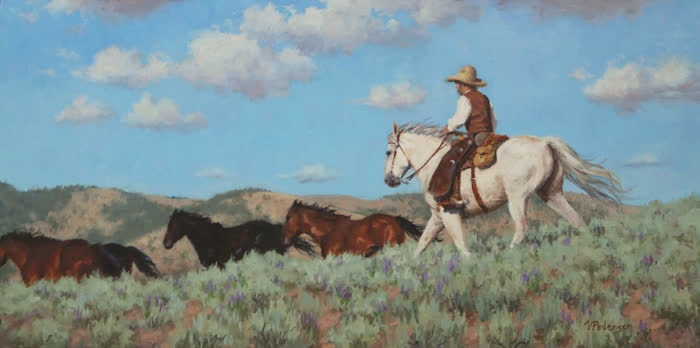 Under a Western Sky by Vicki Pedersen, Oil, accepted work in the WAOW 56th National Exhibition, Limitless
