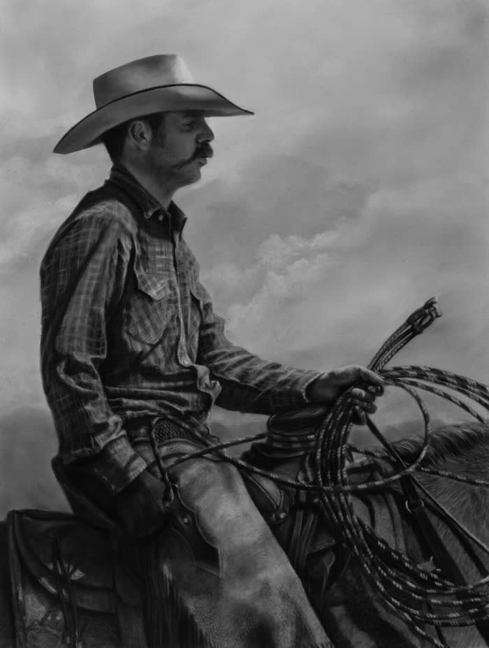Hold the Rope by Amber Scally, Charcoal, accepted work in the WAOW 56th National Exhibition, Limitless