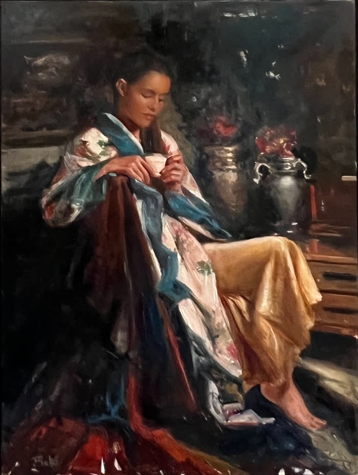 Sacred Introspection by Beki Tobiasson, Oil, accepted work in the WAOW 56th National Exhibition, Limitless