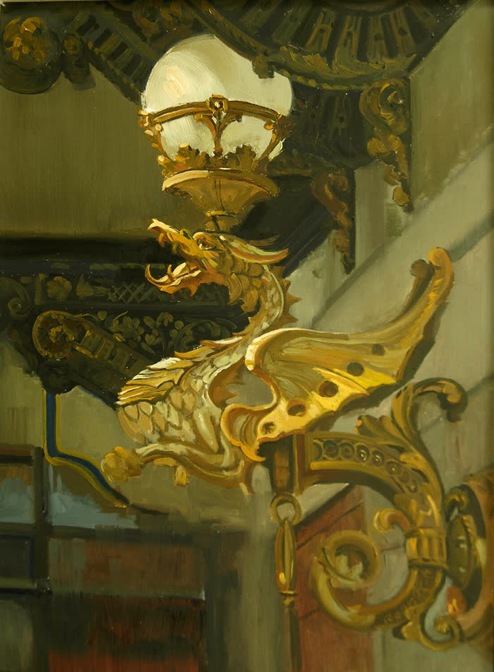 Guardian at the Drake by Line Tutwiler, Oil, accepted work in the WAOW 56th National Exhibition, Limitless
